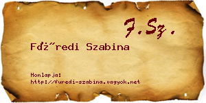 Füredi Szabina névjegykártya