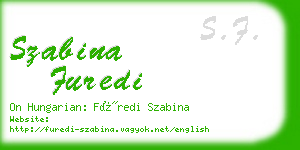 szabina furedi business card